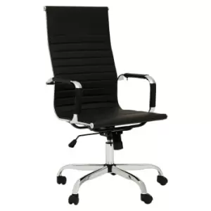 Premier Housewares Brent High Back Home Office Chair, black