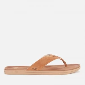 UGG Mens Brookside Suede Flip Flops - Chestnut - UK 11