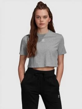 Adidas Originals Trefoil Essentials Cropped T-Shirt - Black