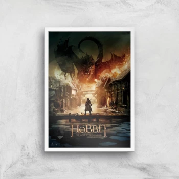 The Hobbit: Battle Of The Five Armies Giclee Art Print - A3 - White Frame