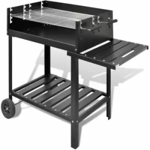 Vidaxl - bbq Stand Charcoal Barbecue 2 Wheels Black