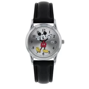 Disney Mickey Mouse Quartz Movement Leather Bracelet Kids Watch MK1003