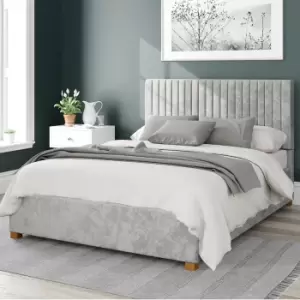 Grant Mirazzi Velvet Ottoman Bed Silver