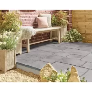 Stylish Stone Chantry Paving Patio Kit 5.76 sqm Graphite