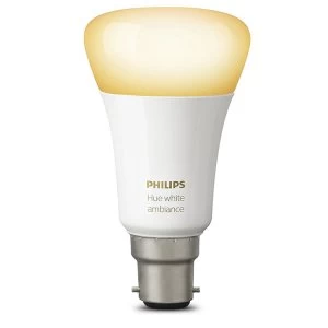 Philips Hue Smart WiFi Dimmable White Ambience LED Bayonet (BC) 60W Light Bulb