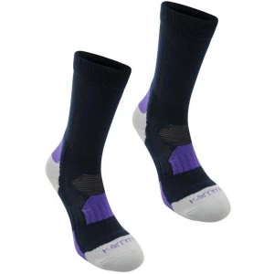 Karrimor Walking Socks 2 Pack Ladies - Navy/Purple