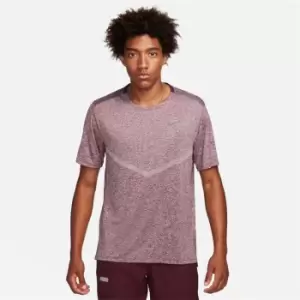 Nike Dri-FIT Rise 365 Mens Short-Sleeve Running Top - Red