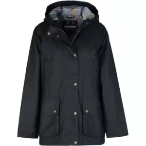 Barbour Burwick Waxed Jacket - Black