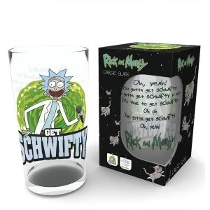 Rick and Morty Get Schwifty Large Glass