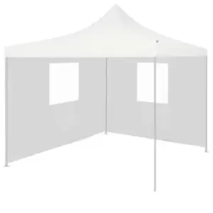 Vidaxl Professional Folding Party Tent With 2 Sidewalls 2x2 M Steel White