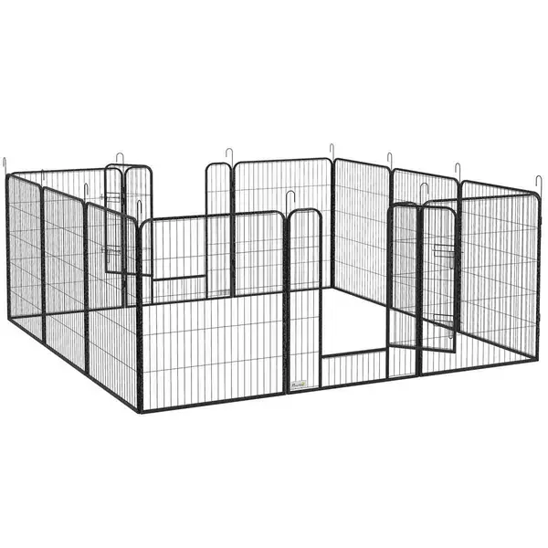 Pawhut Heavy Duty 12 Panel Pet Exercise Pen 100cm