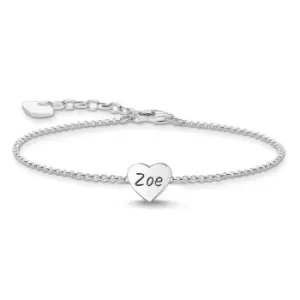 THOMAS SABO Silver Polished Heart Bracelet