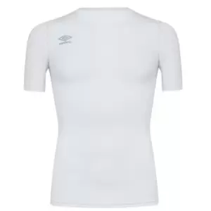 Umbro Short Sleeve Crew Base Layer Top Mens - White