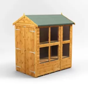 6X4 Power Apex Potting Shed With Double Doors