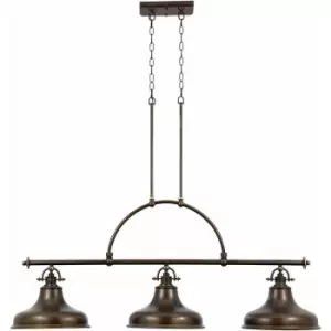 Loops - 1 Bulb Ceiling Pendant Light Fitting Palladian Bronze LED E27 100W Bulb