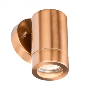 KnightsBridge IP65 GU10 35W Fixed Wall Light - Brushed Copper - Copper Finish