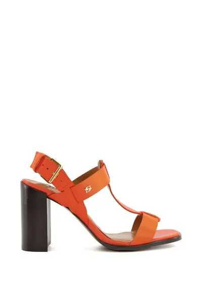 Dune London 'Jacie' Leather Sandals Orange