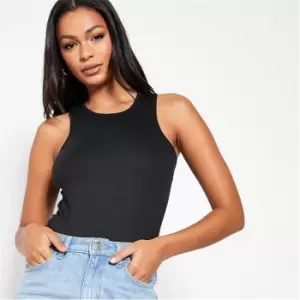 I Saw It First Rib Racer Neck Cotton Bodysuit 2 Pack - Black