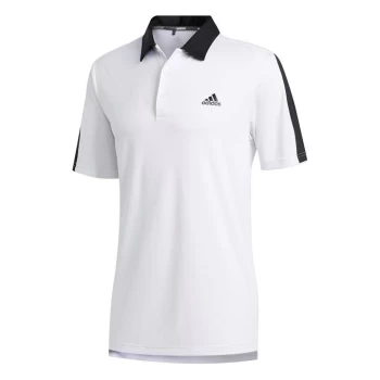 adidas Bold Brand Golf Polo Shirt Mens - White