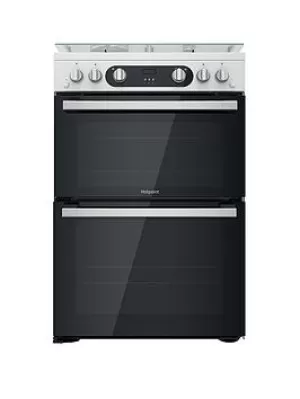 Hotpoint HD67G02CCW Double Oven Gas Cooker