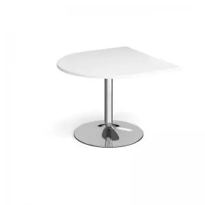 Trumpet base radial extension table 1000mm x 1000mm - chrome base and