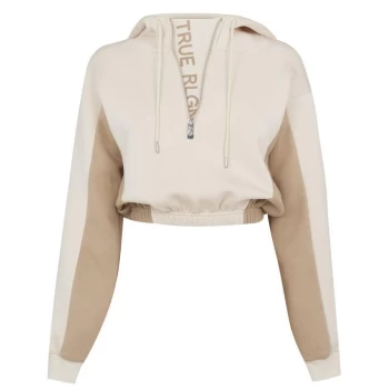 True Religion Zip Cinched Hoodie - White