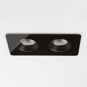 LED 2 Light Twin Recessed Downlight Black IP65