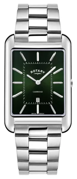 Rotary GB05280/24 Mens Cambridge Square Green Dial Watch