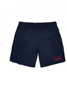 Emporio Armani EA7 Classic Logo Swim Shorts Navy Size 10 Years Boys