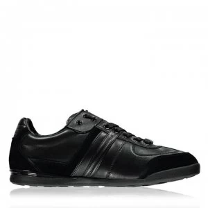 Hugo Boss Aki Leather Panelled Trainers Black