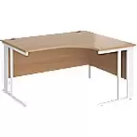 Dams International Right Hand Ergonomic Desk MCM14ERWHB 1,400 x 1,200 x 725 mm