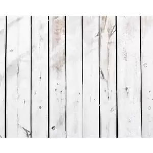 Origin Murals Vintage Wood Effect White Wall Mural - 3.5 x 2.8m