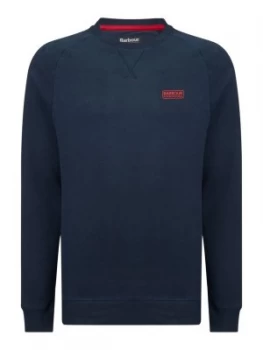 Mens Barbour Essential Crew Neck Sweat Blue