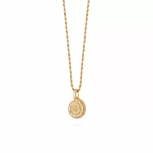 Daisy London Jewellery 18ct Gold Plated Sterling Silver Isla Sundial Shell Necklace 18Ct Gold Plate