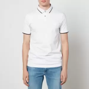 BOSS Orange Mens Passertip Polo Shirt - White - S