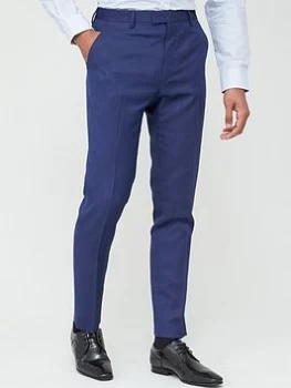 Ted Baker Sterling Birdseye Trousers - Blue, Size 38, Men