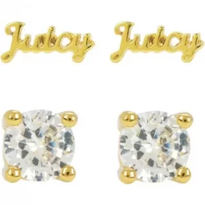 Ladies Juicy Couture PVD Gold plated Juicy Expressions Stud Earring Set