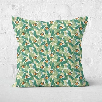 Green Jurassic Park Square Cushion 40x40cm - 60x60cm - Soft Touch