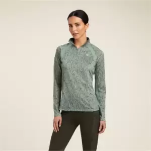 Ariat Sunstopper 2.0 quarter Zip Baselayer - Green