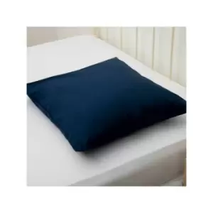 Easycare Polycotton Percale 200 Thread Count Continental Pillow Case, Navy - Belledorm