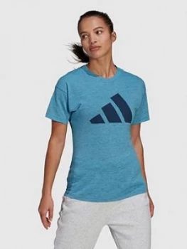 adidas Winners 2.0 Tee, Blue, Size S, Women