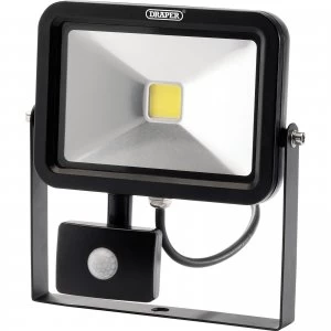 Draper COB LED Slimeline Wall Mounted Floodlight With PIR 20 Watts