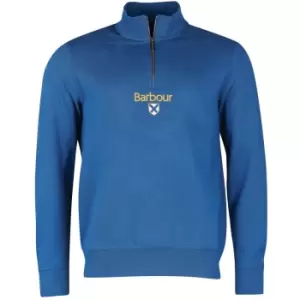 Barbour Mens Trinity Half Zip Deep Blue XXL