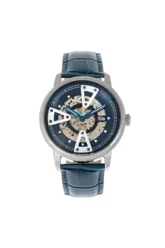 Belfour Automatic Skeleton Leather-Band Watch