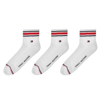 Tommy Bodywear 3 Pack Sports quarter Socks Mens - White