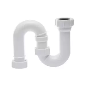 32mm s Trap Tubular Swivel Bathroom Basin Kitchen Sink Waste - Polypipe