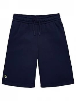 Lacoste Sports Boys Classic Jersey Shorts - Navy, Size 8 Years