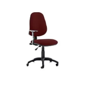 Dynamic Permanent Contact Backrest Task Operator Chair Height Adjustable Arms Eclipse I Ginseng Chilli Seat Without Headrest High Back