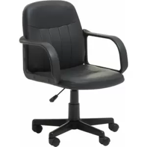 Premier Housewares Black PU Home Office Chair