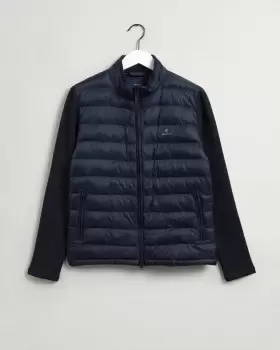 GANT Men Mixed Media Light Padded Jacket (L) Blue